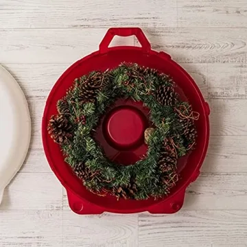 IRIS USA Wreath Storage Container for Seasonal Decor