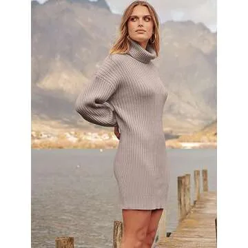 ANRABESS Women Oversized Sweater Dress for Fall Style