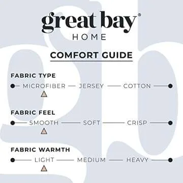 Great Bay Home 4-Piece Queen Size Stripe Microfiber Sheet Set | Ultra-Soft, Brushed Bedding Sheets & Pillowcases | Wrinkle Free, Comfortable, All-Season Bed Sheets (Queen, Blue)