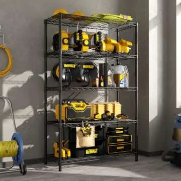 SINGAYE 5 Shelf Adjustable Heavy Duty Storage Shelving Unit for Home Garage Office