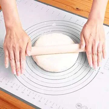 Silicone Pastry Mat Extra Thick Non Stick Baking Mat, Fondant Mat,Counter Mat,Dough Rolling Mat, Oven Liner, Pie Crust Mat