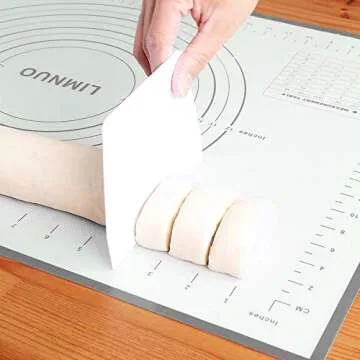 Silicone Pastry Mat Extra Thick Non Stick Baking Mat, Fondant Mat,Counter Mat,Dough Rolling Mat, Oven Liner, Pie Crust Mat