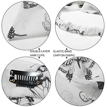 Vintage Floral Elastic Hair Scarves for Women - HAIMEIKANG