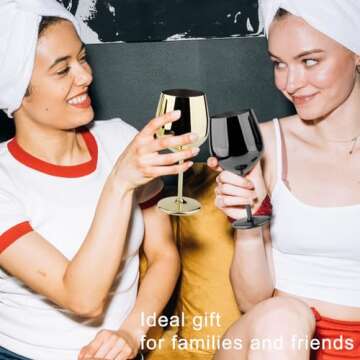 Elegant Stainless Steel Wine Glass Set - Durable & Stylish