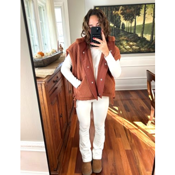 Oversized Fleece Vest for Women's Winter Style