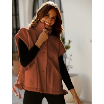 Oversized Fleece Vest for Women's Winter Style