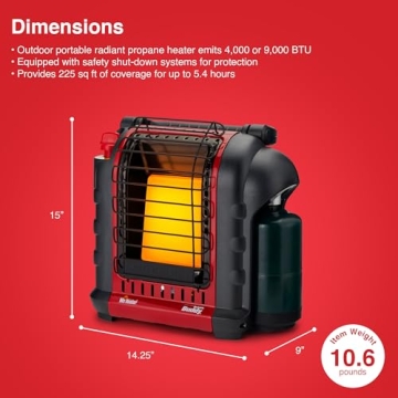 Mr. Heater MH9BX Portable Buddy Heater for Outdoor Comfort