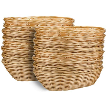 Yesland 16 Pack Oval Basket Set for Food Storage and Decor