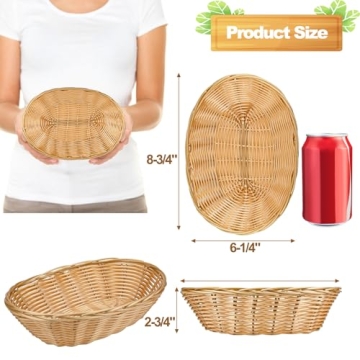 Yesland 16 Pack Oval Basket Set for Food Storage and Decor