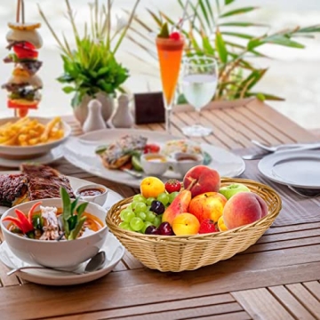 Yesland 16 Pack Oval Basket Set for Food Storage and Decor