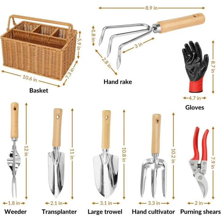 SOLIGT Gardening Tools Set – Durable Stainless Steel