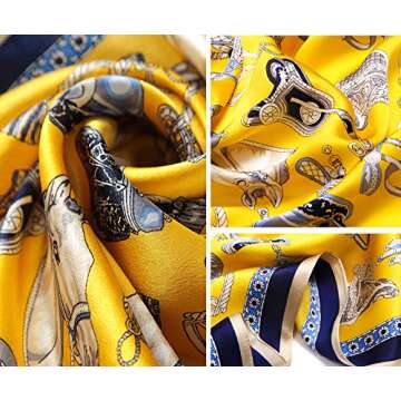 MEISEE 100% Pure Mulberry Silk Scarf 27"'x27(in) Square Scarf Head Scarf Neck scarf Headscarf for Women with Gift Packed (1)