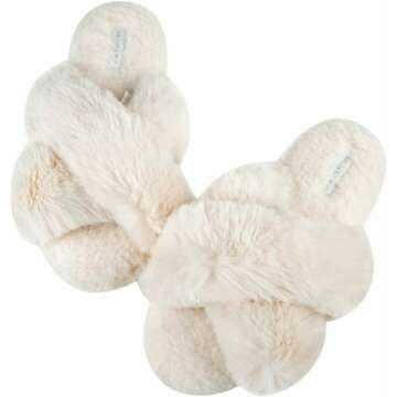 HALLUCI Women's Plush House Slippers for Ultimate Comfort