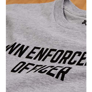 Funny Lawn Enforcement Officer Dad T-Shirt - Vintage Grey