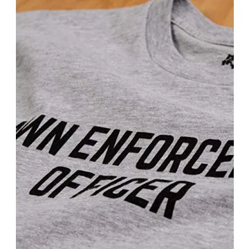 Funny Lawn Enforcement Officer Dad T-Shirt - Vintage Grey