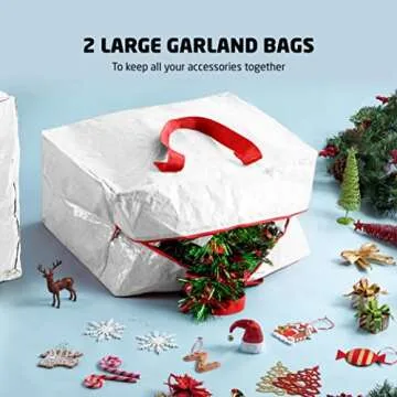 Zober Christmas Tree Storage Bag & Garland Bags Up to 7.5 Ft