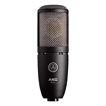 AKG Pro Audio Pro Audio Perception 220 Professional Studio Microphone, Silver Blue