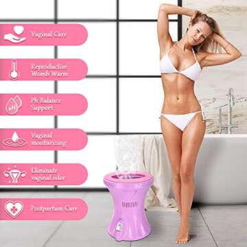 Exbomwit Yoni Seat Seat Yoni Steam Seat Vaginial Steaming Seat Instrument Fumigation Sitting Gynecological Reproductive Steamer Chair Vaginal moisturizing Eliminate vaginal