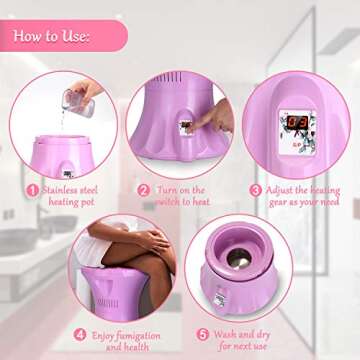 Exbomwit Yoni Seat Seat Yoni Steam Seat Vaginial Steaming Seat Instrument Fumigation Sitting Gynecological Reproductive Steamer Chair Vaginal moisturizing Eliminate vaginal