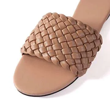 Stylish Women Flat Sandals Woven Leather for Summer Comfort