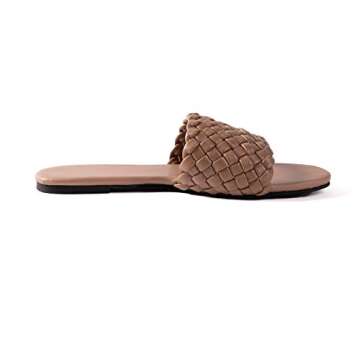 Stylish Women Flat Sandals Woven Leather for Summer Comfort