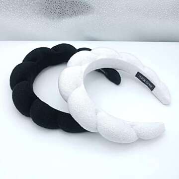 HATAK Makeup Headband, Bubble Headband for Washing Face, Spa Headband for Women, Puffy Headband for Washing Face (C)
