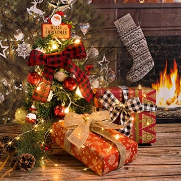 Whaline Wired Edge Ribbons for Holiday Crafts and Gift Wrapping