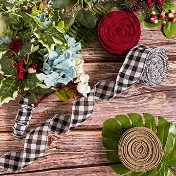 Whaline Wired Edge Ribbons for Holiday Crafts and Gift Wrapping