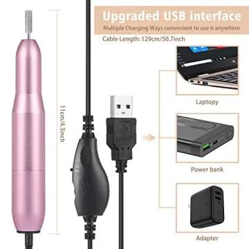 Uouteo Electric Nail Drill Kit for Manicure & Pedicure