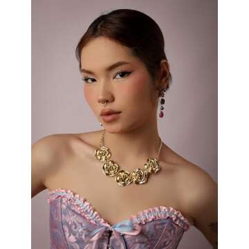 OJERRY Byzantine Medieval Renaissance Bold Vintage Retro Chunky Costume Gold-Toned Statement Pendant...