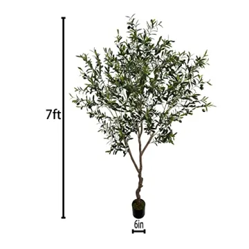 Stunning 7ft Artificial Olive Tree for Modern Decor