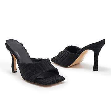 Jincoom Women's High Heel, Flops Heel Height 9cm(3.5inch) Sandals for Wedding Summer Beach Sandals(5...