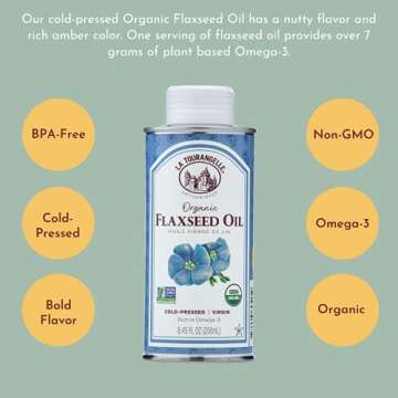 La Tourangelle Organic Flaxseed Oil for Heart Health
