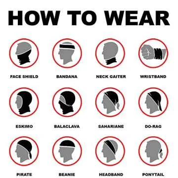 Multifunctional Neck Headwear Face Mask 12 in 1 Bike Motorcycle Hiking dust-Proof Anti-Spray for Women Men Face Scarf Bandana