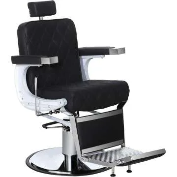 Vintage Heavy Duty Barber Chair - All Black Design