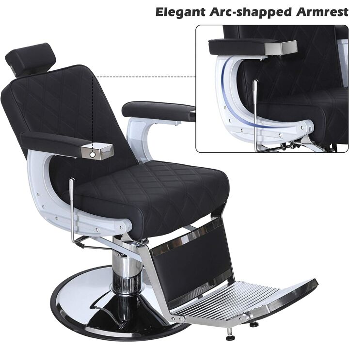 Vintage Heavy Duty Barber Chair - All Black Design