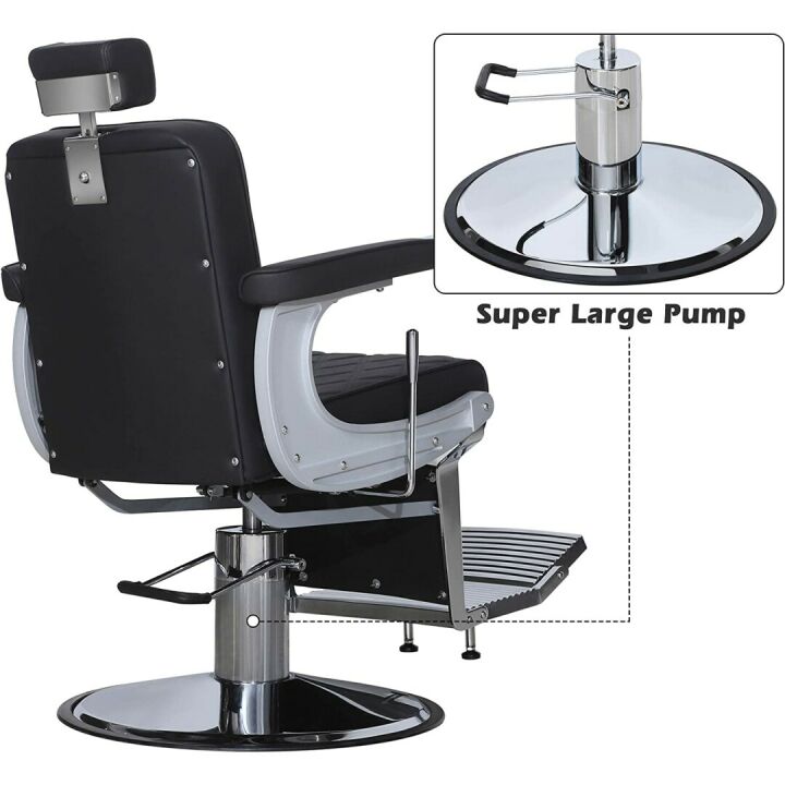 Vintage Heavy Duty Barber Chair - All Black Design