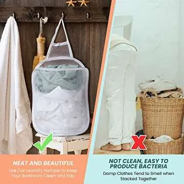 3 Pieces Hanging Laundry Hamper for Easy Organization