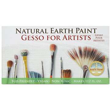Natural Earth Paint Eco Gesso Kit | Eco Friendly | Non-Toxic | Vegan | Petroleum-Free | Professional...
