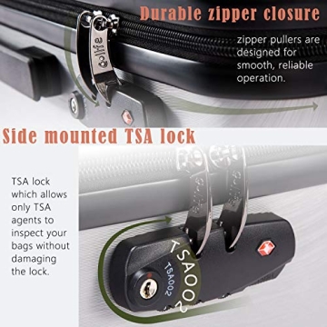 Coolife Expandable Luggage Set with TSA Lock
