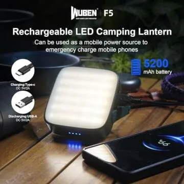 WUBEN F5 Portable Camping Lantern with USB Power Bank
