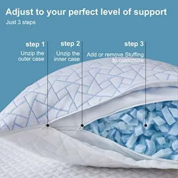 Adjustable Cooling Pillow for Comfortable Sleep