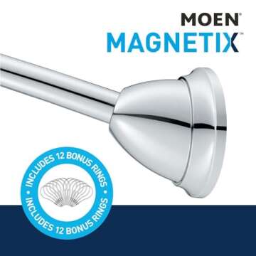 Stylish Moen Curved Shower Curtain Rod for Modern Bathrooms