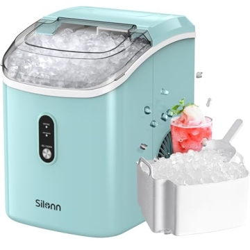 Portable Nugget Ice Maker with Self-Cleaning Function