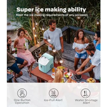 Portable Nugget Ice Maker with Self-Cleaning Function