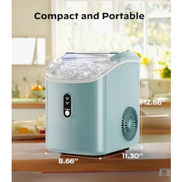 Portable Nugget Ice Maker with Self-Cleaning Function