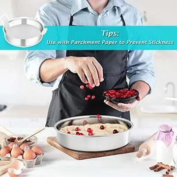 Stainless Steel Cake Pan Set - Safe & Easy to Clean