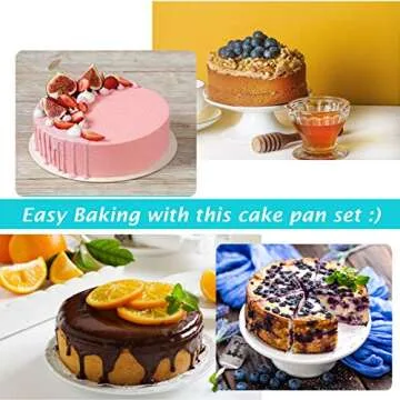 Stainless Steel Cake Pan Set - Safe & Easy to Clean