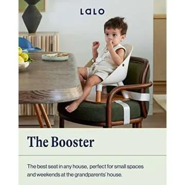 Lalo The Booster Seat for Babies & Toddlers, Children's Booster Seat, Easy to Clean Five-Point Safet...