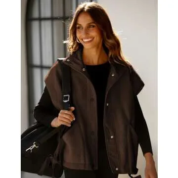 Gozoloma Women's Oversized Fleece Vest for Cozy Style